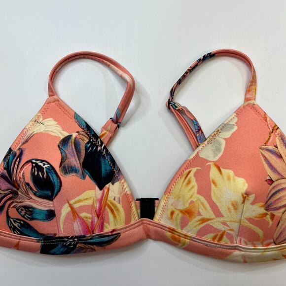 Triangl Bikini Top S Small Tropical Floral Semi Padded Adjustable Strap Neoprene - Picture 3 of 9